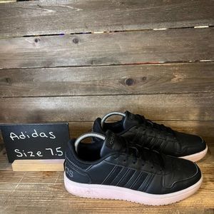Womens Adidas Neo Hoops‎ 2.0 EE7895 Black Casual Walking Shoes Sneakers Size 7.5